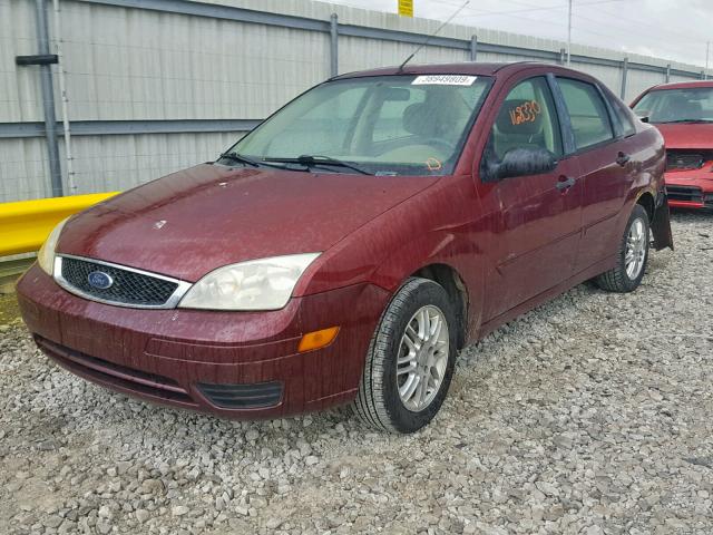 1FAFP34N47W237505 - 2007 FORD FOCUS ZX4 MAROON photo 2