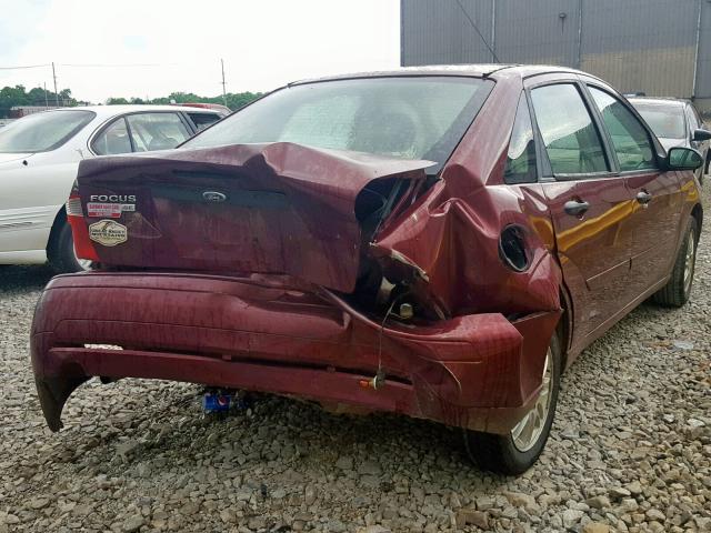 1FAFP34N47W237505 - 2007 FORD FOCUS ZX4 MAROON photo 4