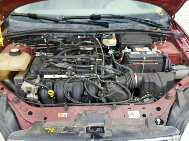 1FAFP34N47W237505 - 2007 FORD FOCUS ZX4 MAROON photo 7