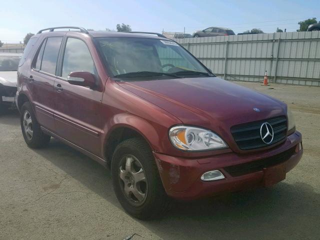 4JGAB57E54A461431 - 2004 MERCEDES-BENZ ML 350 RED photo 1