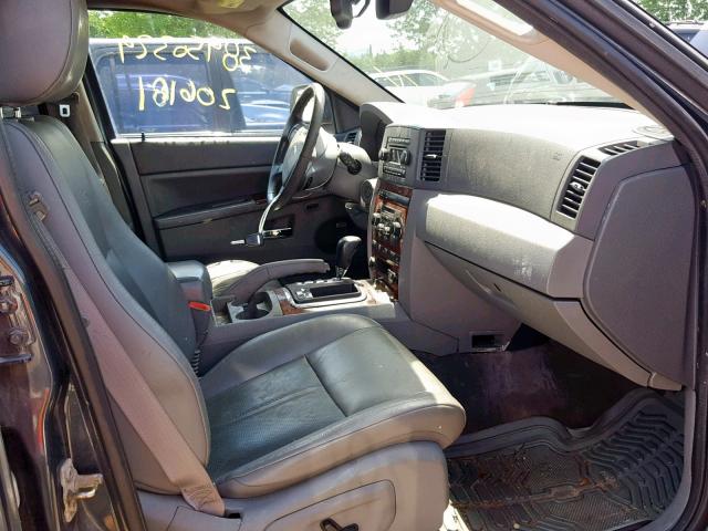 1J8HR58P97C562407 - 2007 JEEP GRAND CHER GRAY photo 5