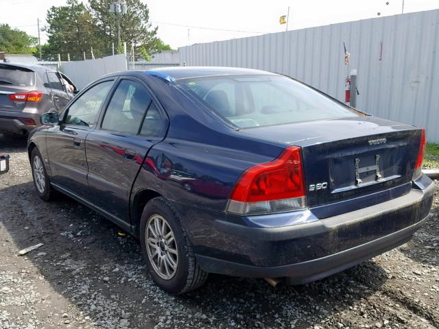 YV1RS64A142320939 - 2004 VOLVO S60 BLUE photo 3