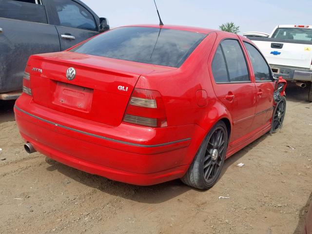 3VWSE69M34M146136 - 2004 VOLKSWAGEN JETTA GLS RED photo 4