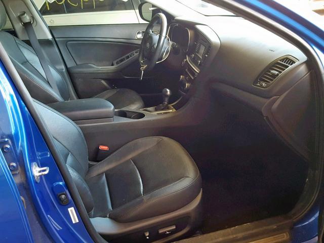 5XXGR4A69FG383197 - 2015 KIA OPTIMA SX BLUE photo 5