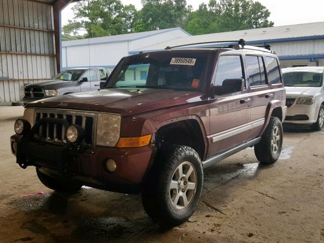 1J8HG582X8C182651 - 2008 JEEP COMMANDER BURGUNDY photo 2