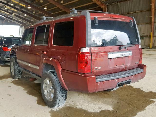 1J8HG582X8C182651 - 2008 JEEP COMMANDER BURGUNDY photo 3