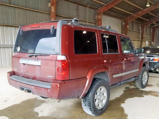 1J8HG582X8C182651 - 2008 JEEP COMMANDER BURGUNDY photo 4