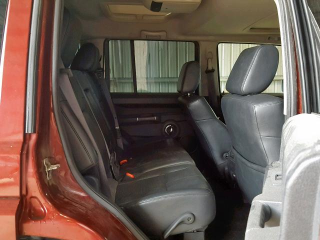 1J8HG582X8C182651 - 2008 JEEP COMMANDER BURGUNDY photo 6