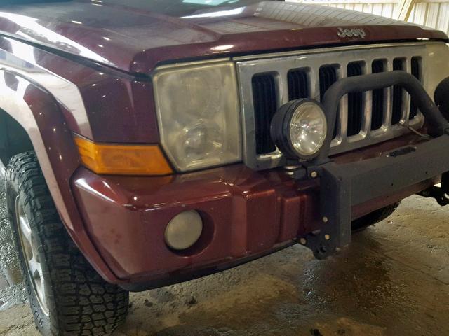 1J8HG582X8C182651 - 2008 JEEP COMMANDER BURGUNDY photo 9