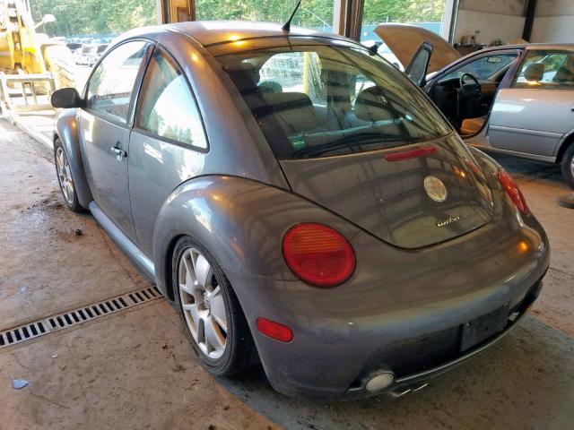3VWFE21C43M424750 - 2003 VOLKSWAGEN NEW BEETLE ნაცრისფერი ფოტო 3