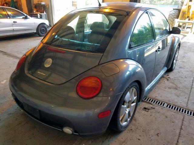 3VWFE21C43M424750 - 2003 VOLKSWAGEN NEW BEETLE ნაცრისფერი ფოტო 4