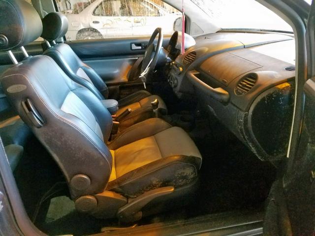 3VWFE21C43M424750 - 2003 VOLKSWAGEN NEW BEETLE ნაცრისფერი ფოტო 5
