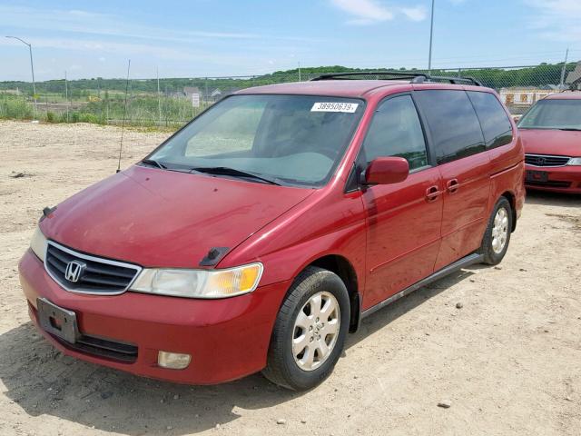 2HKRL18042H572087 - 2002 HONDA ODYSSEY EX RED photo 2