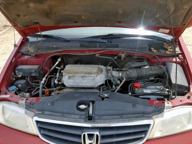 2HKRL18042H572087 - 2002 HONDA ODYSSEY EX RED photo 7