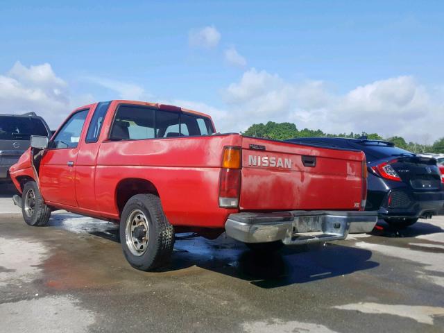 1N6SD16SXRC404119 - 1994 NISSAN TRUCK KING RED photo 3