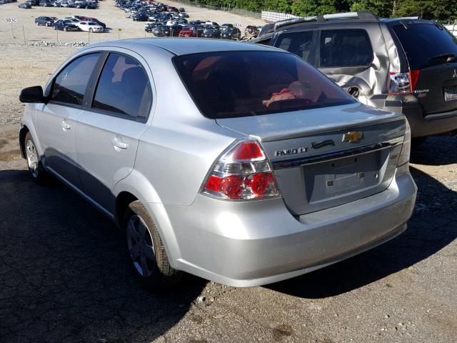 KL1TD5DE1BB133093 - 2011 CHEVROLET AVEO LS SILVER photo 3