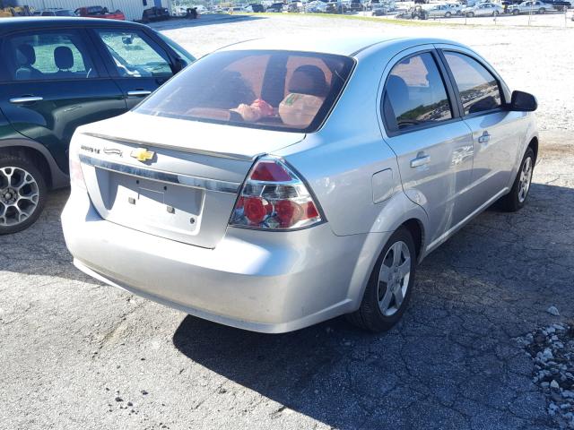 KL1TD5DE1BB133093 - 2011 CHEVROLET AVEO LS SILVER photo 4