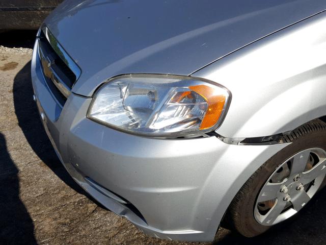 KL1TD5DE1BB133093 - 2011 CHEVROLET AVEO LS SILVER photo 9