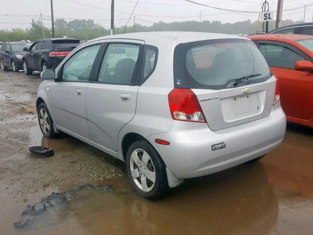 KL1TD66686B547425 - 2006 CHEVROLET AVEO BASE Gümüş foto 3