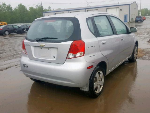 KL1TD66686B547425 - 2006 CHEVROLET AVEO BASE Gümüş foto 4