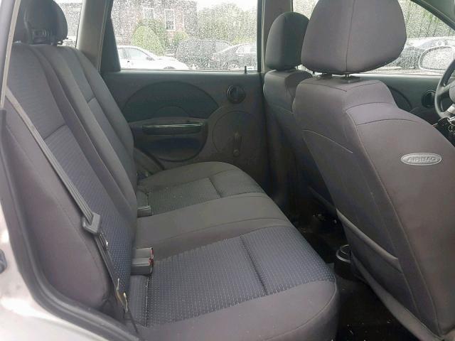 KL1TD66686B547425 - 2006 CHEVROLET AVEO BASE Gümüş foto 6