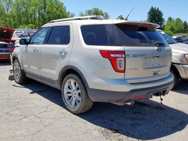 1FMHK7F82BGA35650 - 2011 FORD EXPLORER L TAN photo 3