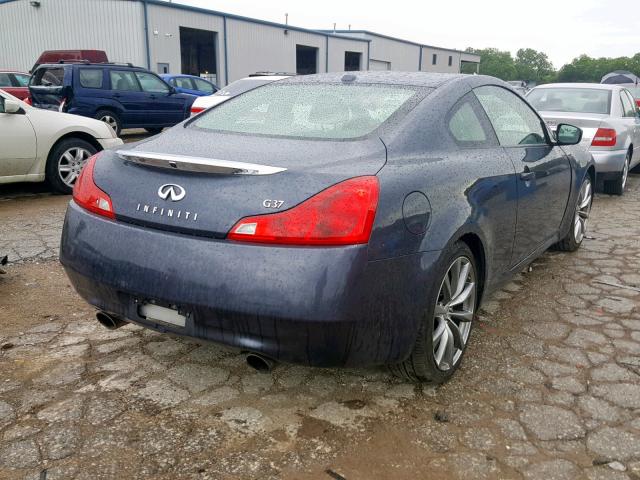 JNKCV64EX8M117708 - 2008 INFINITI G37 BASE BLUE photo 4