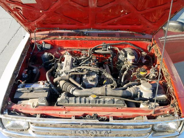 JT4RN93P0K5005775 - 1989 TOYOTA PICKUP 1/2 RED photo 7