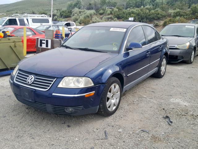 WVWPD63B54P206687 - 2004 VOLKSWAGEN PASSAT GLS BLUE photo 2