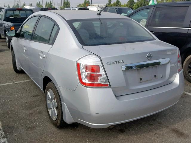 3N1AB6AP0CL729204 - 2012 NISSAN SENTRA 2.0 SILVER photo 3