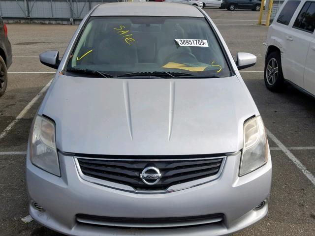 3N1AB6AP0CL729204 - 2012 NISSAN SENTRA 2.0 SILVER photo 9