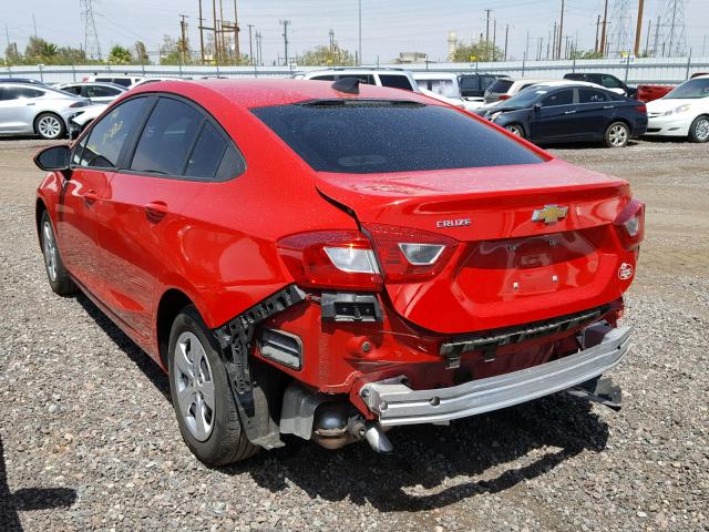 1G1BC5SM5H7225572 - 2017 CHEVROLET CRUZE LS RED photo 3