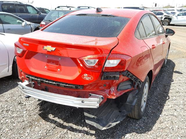1G1BC5SM5H7225572 - 2017 CHEVROLET CRUZE LS RED photo 4