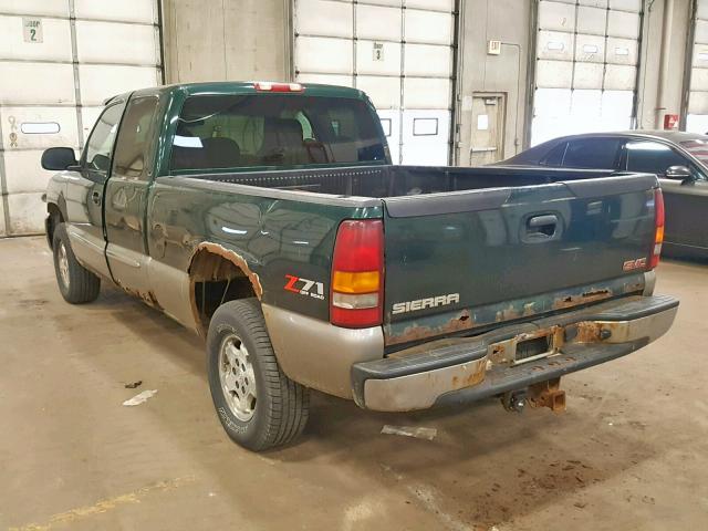 2GTEK19T731224829 - 2003 GMC NEW SIERRA GREEN photo 3