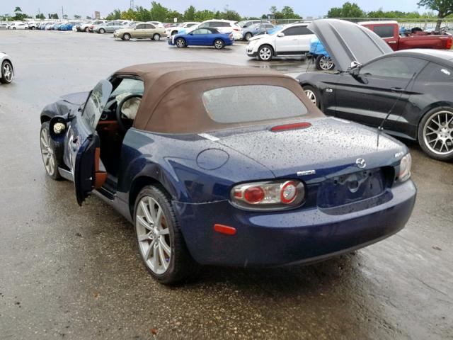 JM1NC25F270128935 - 2007 MAZDA MX-5 MIATA BLUE photo 3