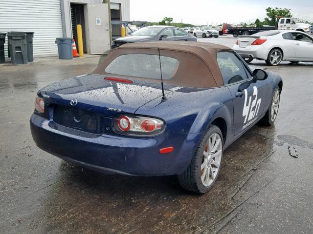 JM1NC25F270128935 - 2007 MAZDA MX-5 MIATA BLUE photo 4