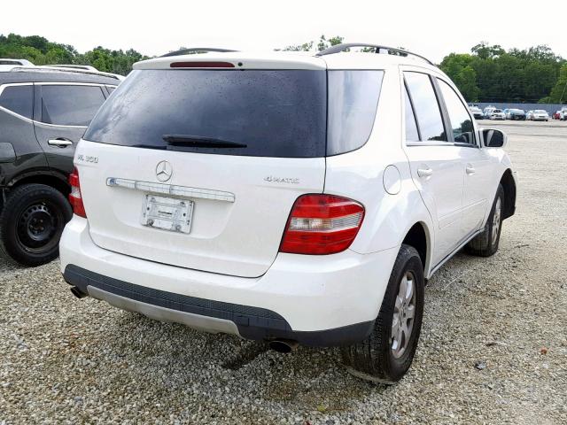 4JGBB86E27A167190 - 2007 MERCEDES-BENZ ML 350 WHITE photo 4