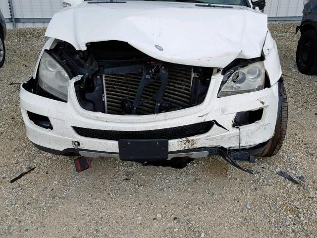 4JGBB86E27A167190 - 2007 MERCEDES-BENZ ML 350 WHITE photo 9