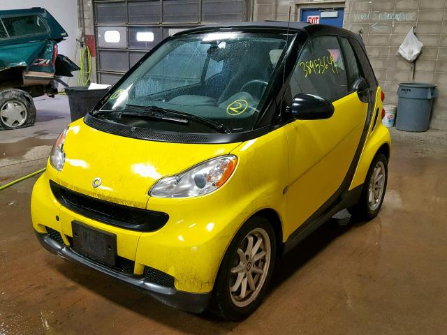 WMEEK31XX8K097836 - 2008 SMART FORTWO PAS 黄色 照片 2