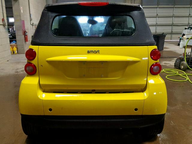 WMEEK31XX8K097836 - 2008 SMART FORTWO PAS 黄色 照片 6