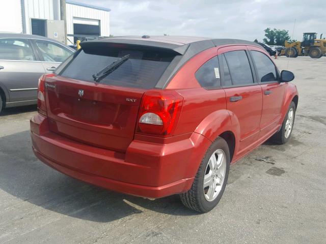 1B3HB48B07D505034 - 2007 DODGE CALIBER SX RED photo 4