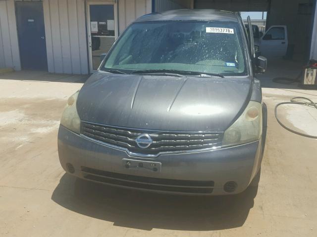 5N1BV28U27N112398 - 2007 NISSAN QUEST S GRAY photo 9