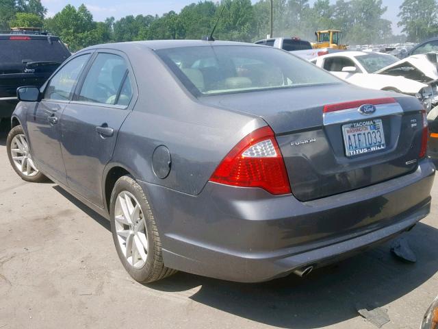 3FAHP0CG9CR367819 - 2012 FORD FUSION SEL GRAY photo 3