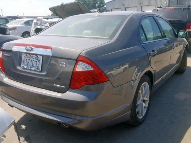 3FAHP0CG9CR367819 - 2012 FORD FUSION SEL GRAY photo 4