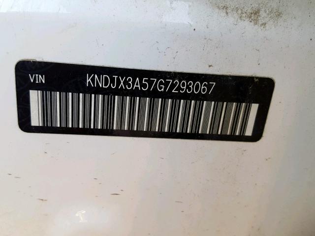 KNDJX3A57G7293067 - 2016 KIA SOUL ! WHITE photo 10