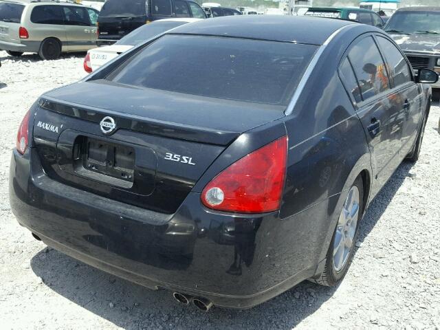 1N4BA41EX4C909168 - 2004 NISSAN MAXIMA SE BLACK photo 4