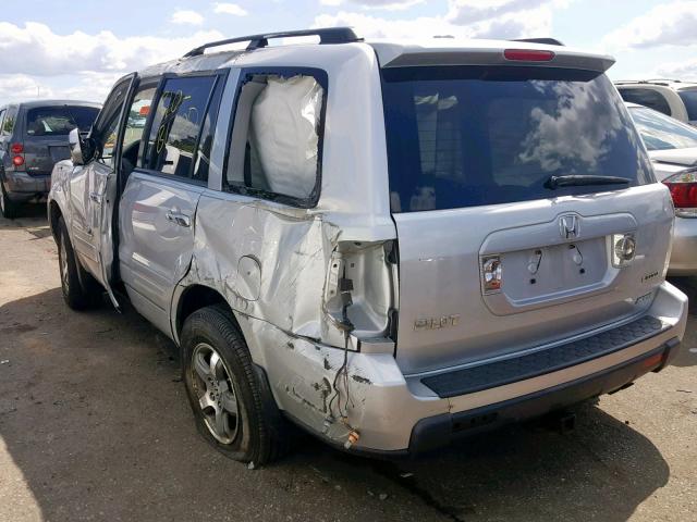 5FNYF18308B040467 - 2008 HONDA PILOT SE SILVER photo 3