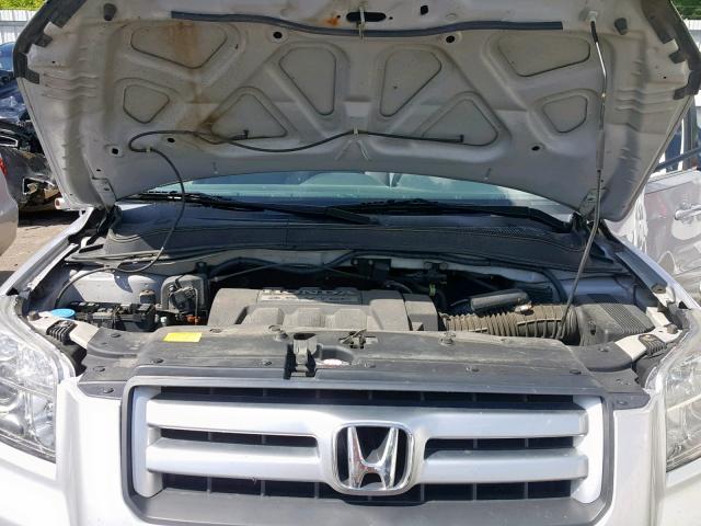 5FNYF18308B040467 - 2008 HONDA PILOT SE SILVER photo 7