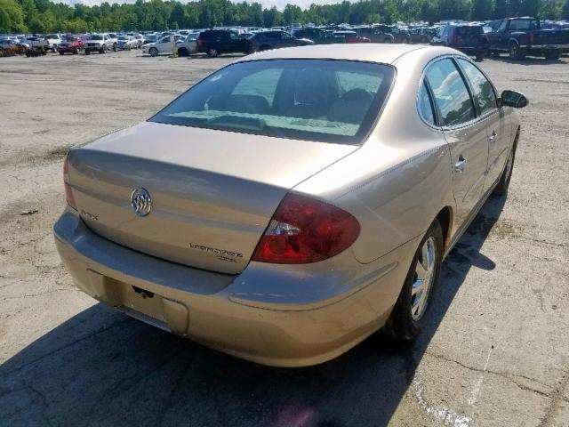 2G4WD562251282380 - 2005 BUICK LACROSSE C GOLD photo 4