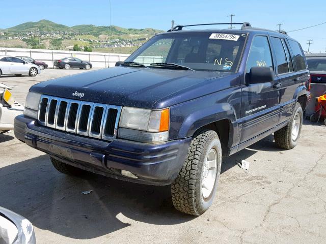 1J4GZ48S2WC167852 - 1998 JEEP GRAND CHER BLUE photo 2